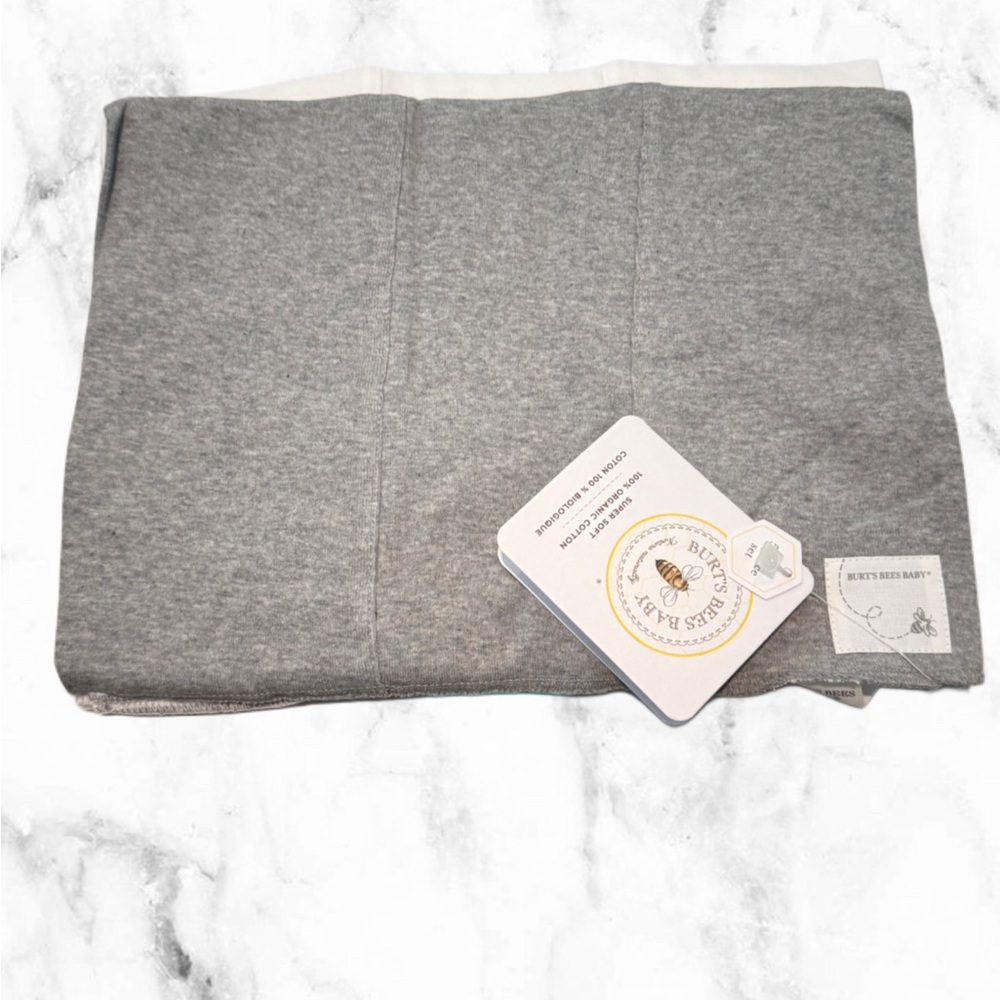 Extra Absorbent Organic Baby Burp Cloths 5 Pack - Heather Grey